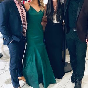 Emerald green formal gown